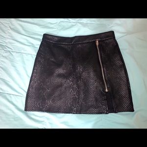 Black Snakeskin Skirt